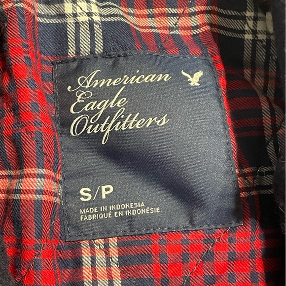 American Eagle‎ women’s size small navy wool coat - Picture 7 of 11